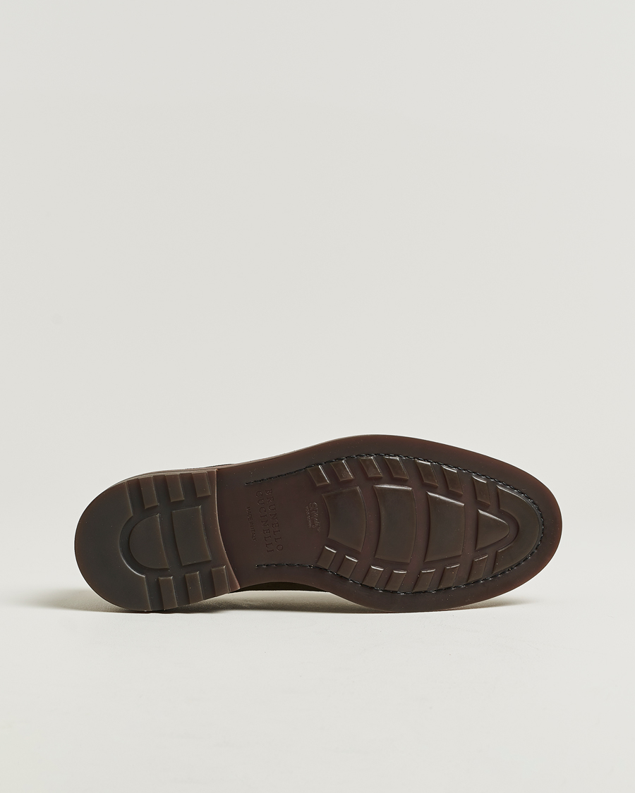 Men | Derby Shoes | Brunello Cucinelli | Plain Toe Derby Dark Brown Suede