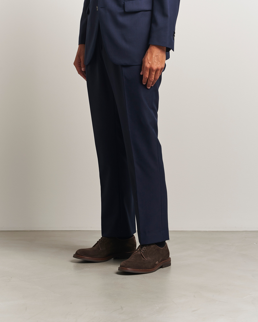Men | Derby Shoes | Brunello Cucinelli | Plain Toe Derby Dark Brown Suede