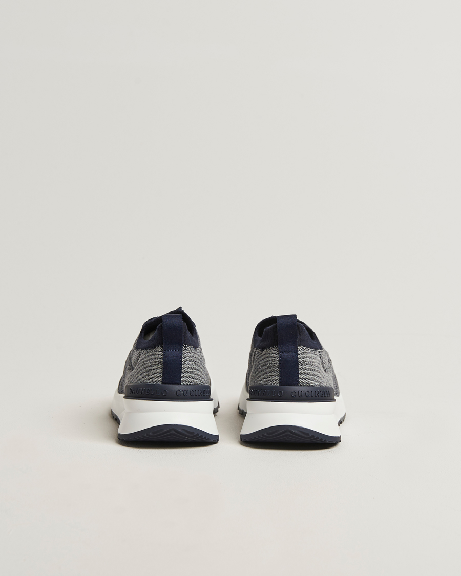 Men | Sneakers | Brunello Cucinelli | Flannel Running Sneakers Navy