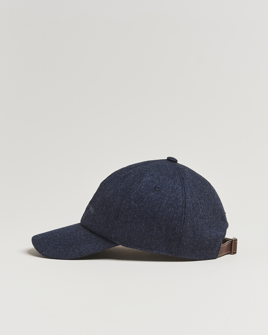 Men | Hats & Caps | Brunello Cucinelli | Flannel Cap Navy