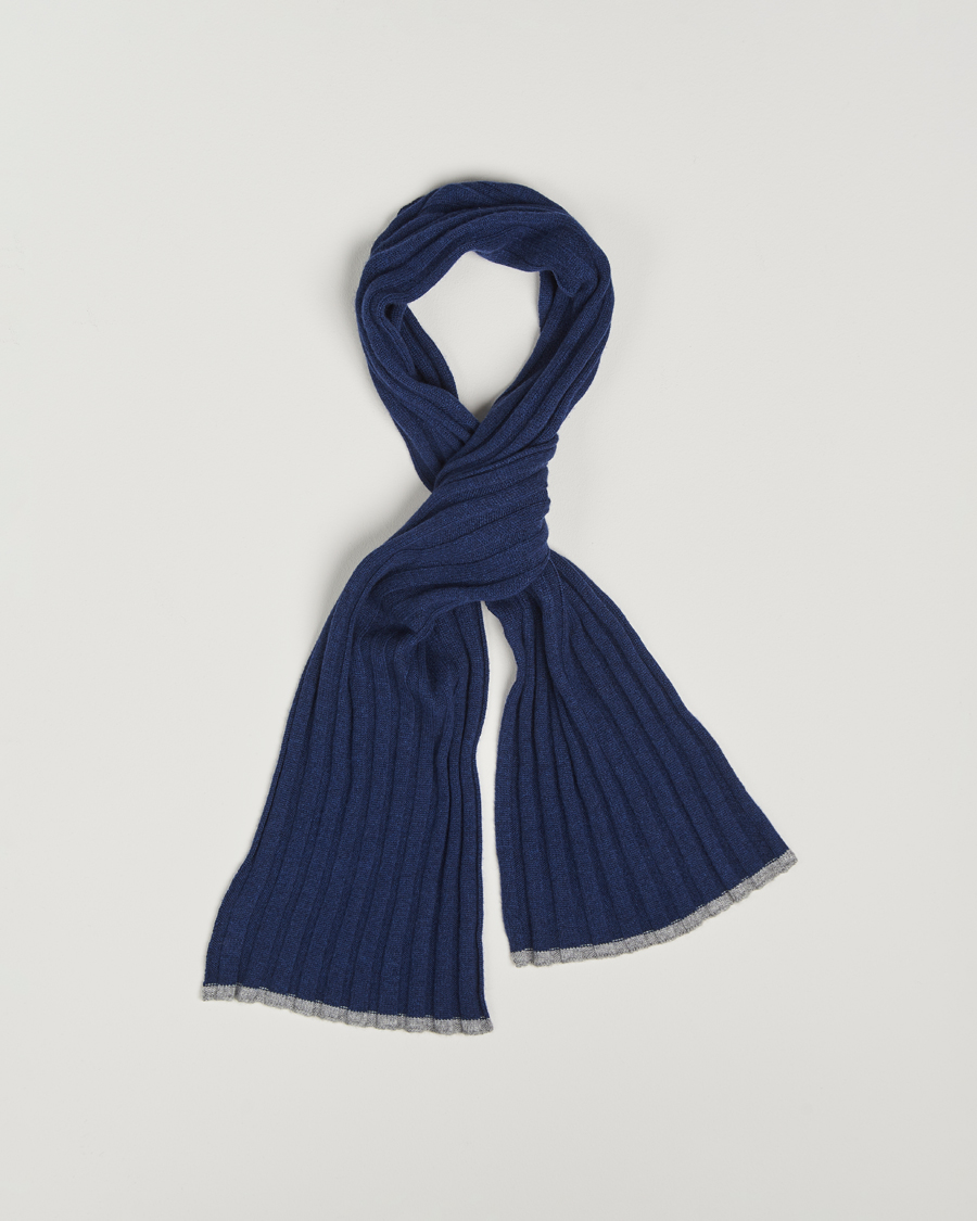 Men | Scarves | Brunello Cucinelli | Wool/Cashmere Scarf Navy