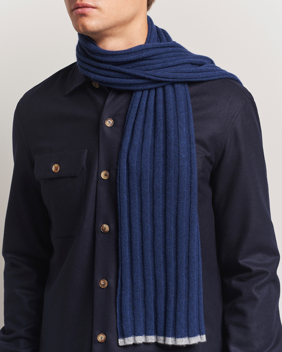 Men | Scarves | Brunello Cucinelli | Wool/Cashmere Scarf Navy