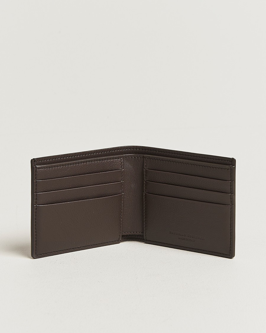 Men | Wallets | Brunello Cucinelli | Leather Wallet Dark Brown Calf