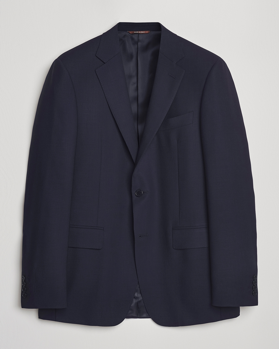 Men | Blazers | Canali | Travel Wool Blazer Navy