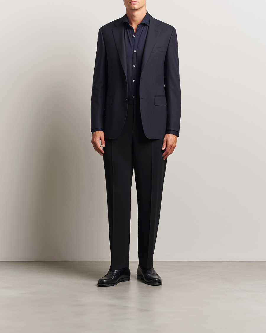 Men | Blazers | Canali | Travel Wool Blazer Navy