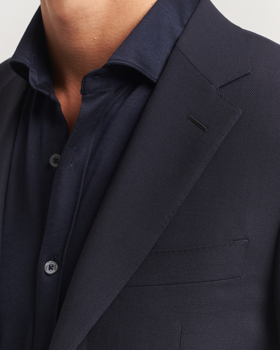 Men | Blazers | Canali | Travel Wool Blazer Navy