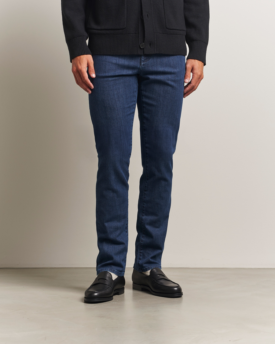 Men | Jeans | Canali | Slim Fit Jeans Mid Blue Wash