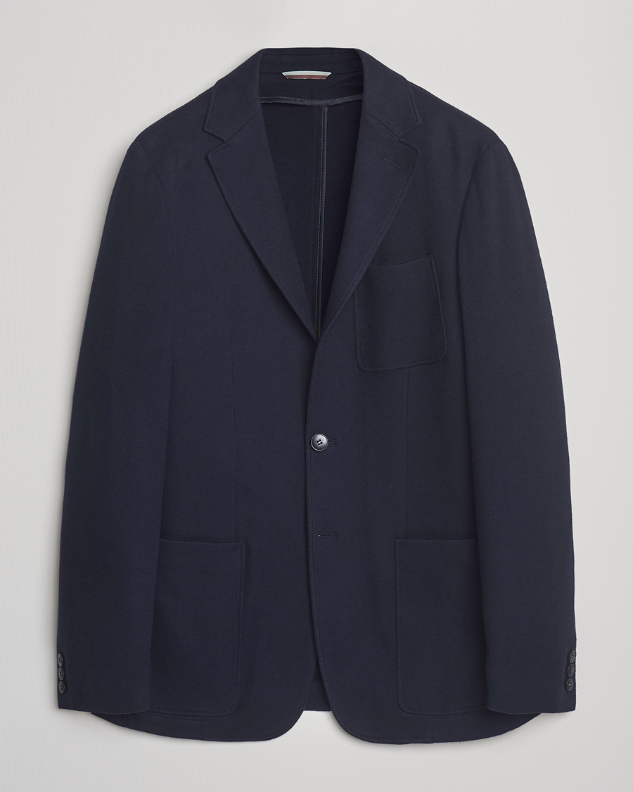 Men | Blazers | Canali | Cotton/Cashmere Jersey Blazer Navy