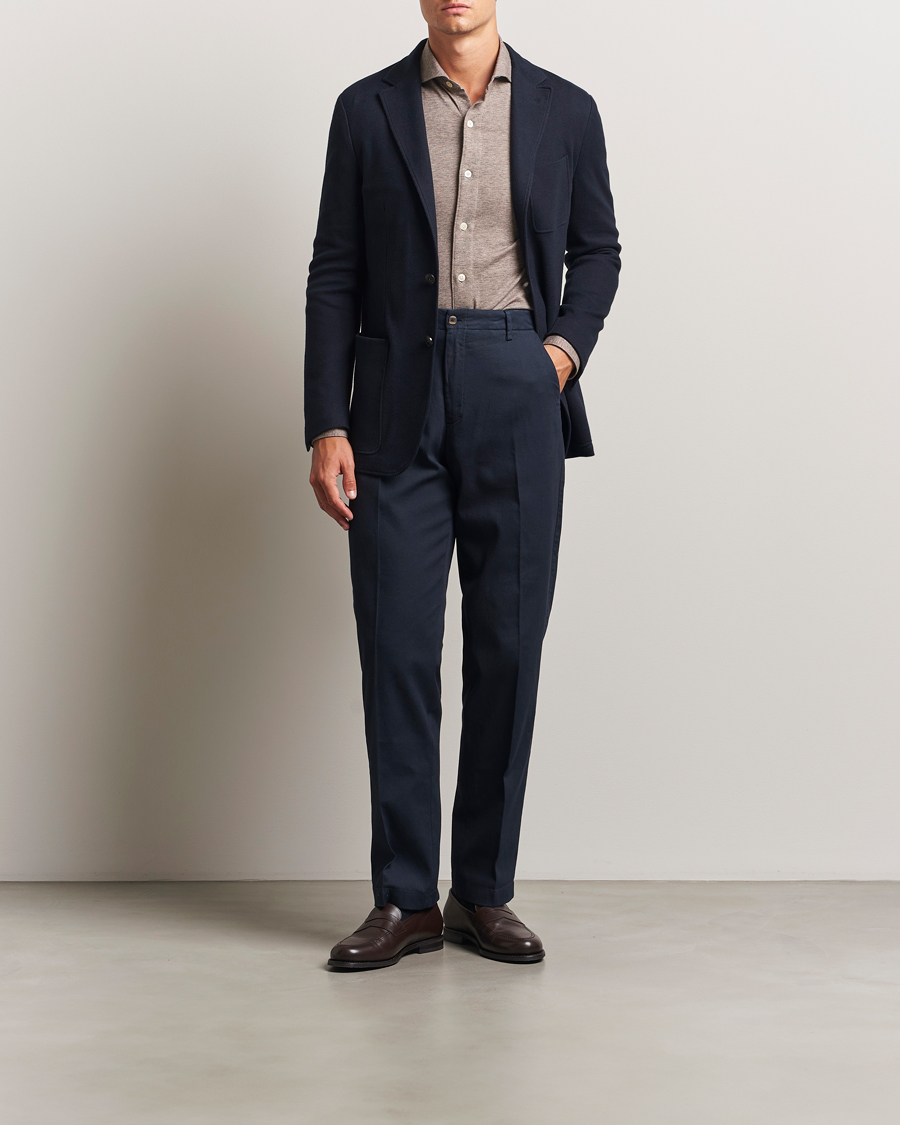 Men | Blazers | Canali | Cotton/Cashmere Jersey Blazer Navy