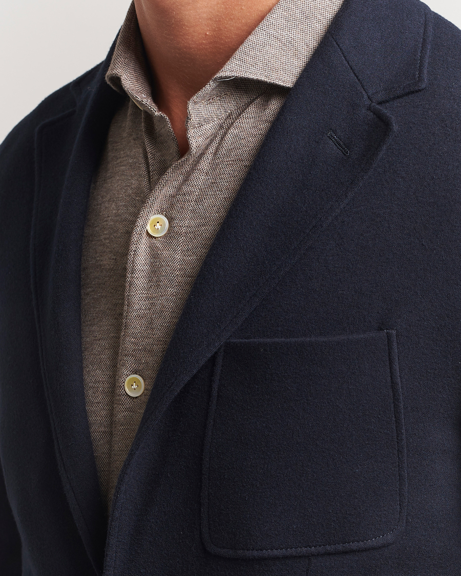 Men | Blazers | Canali | Cotton/Cashmere Jersey Blazer Navy