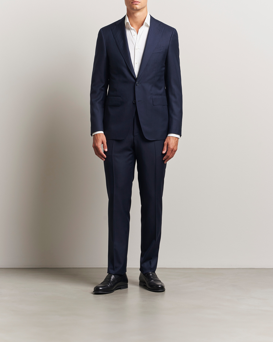 Men | Suits | Canali | Capri Wool Suit Navy