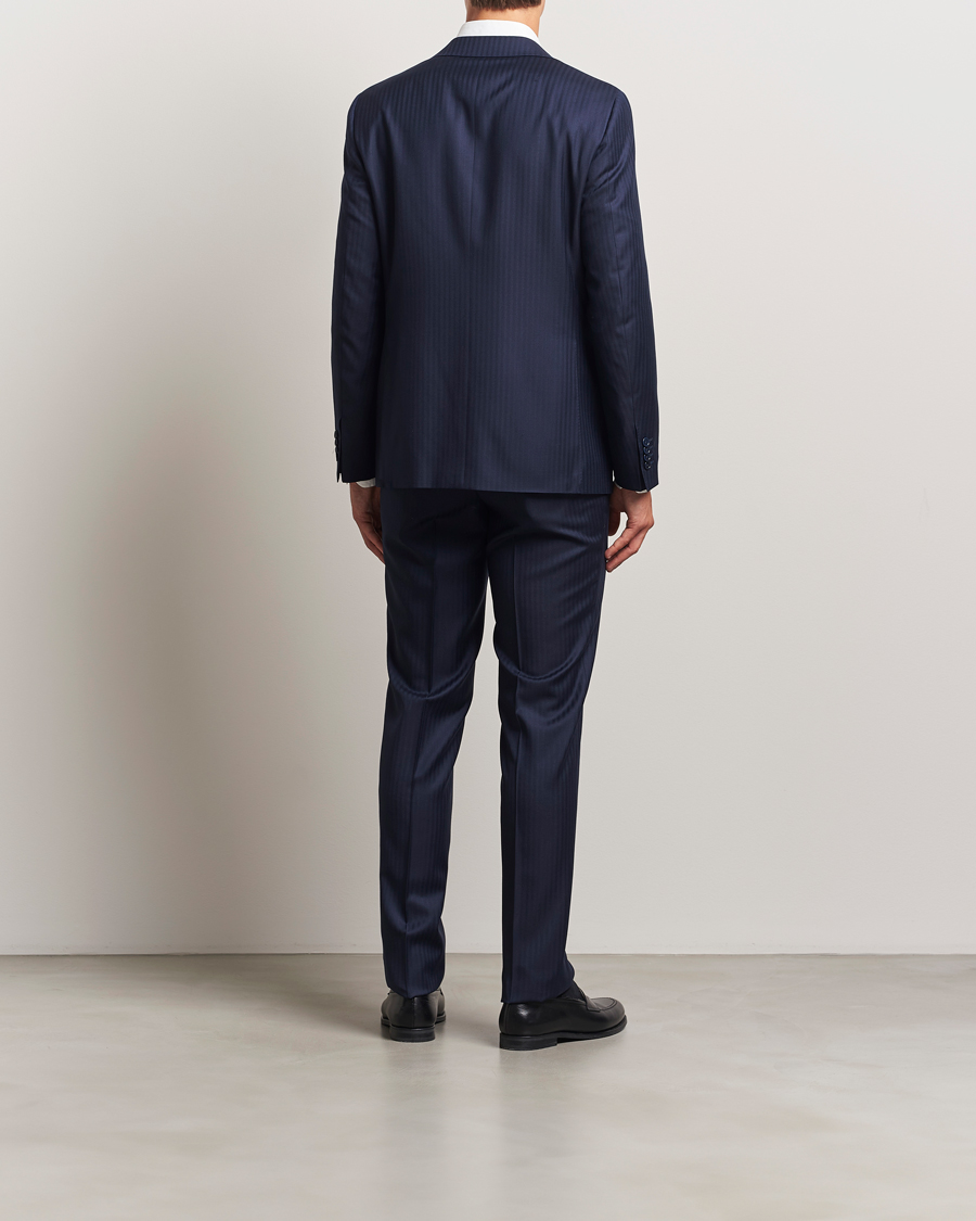 Men | Suits | Canali | Capri Wool Suit Navy