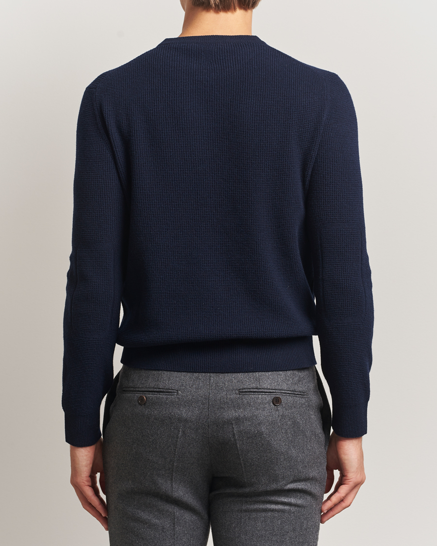 Men | Sweaters & Knitwear | Canali | Wool/Cashmere Crew Neck Navy