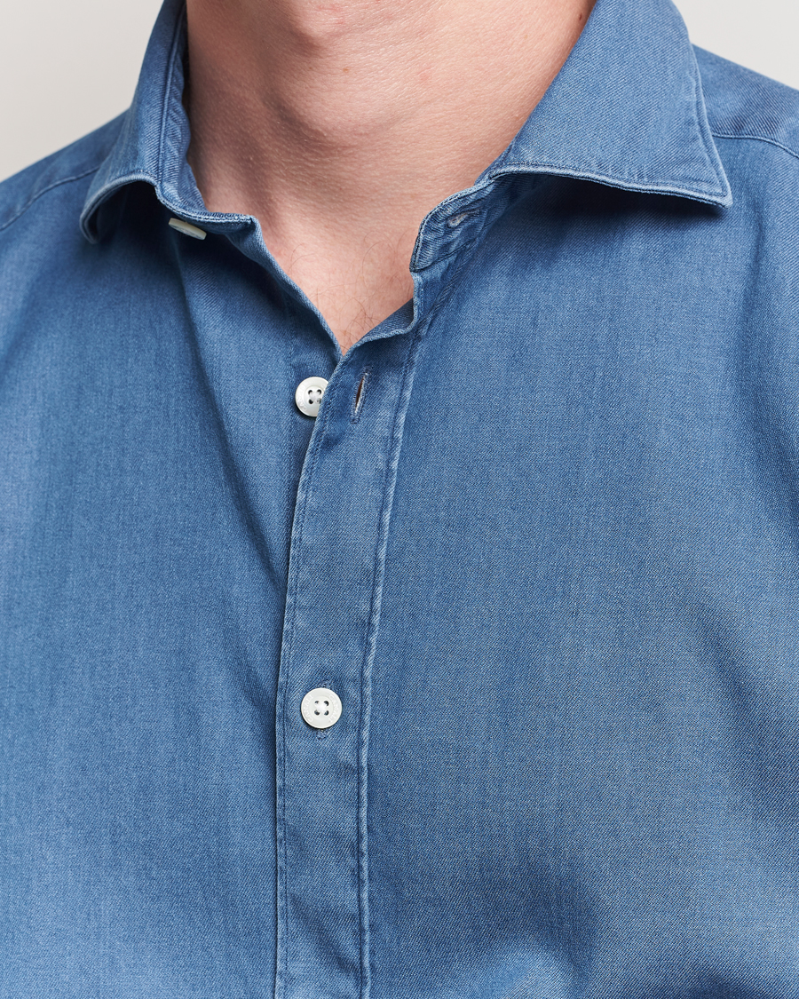 Men | Shirts | Canali | Denim Shirt Stone Wash
