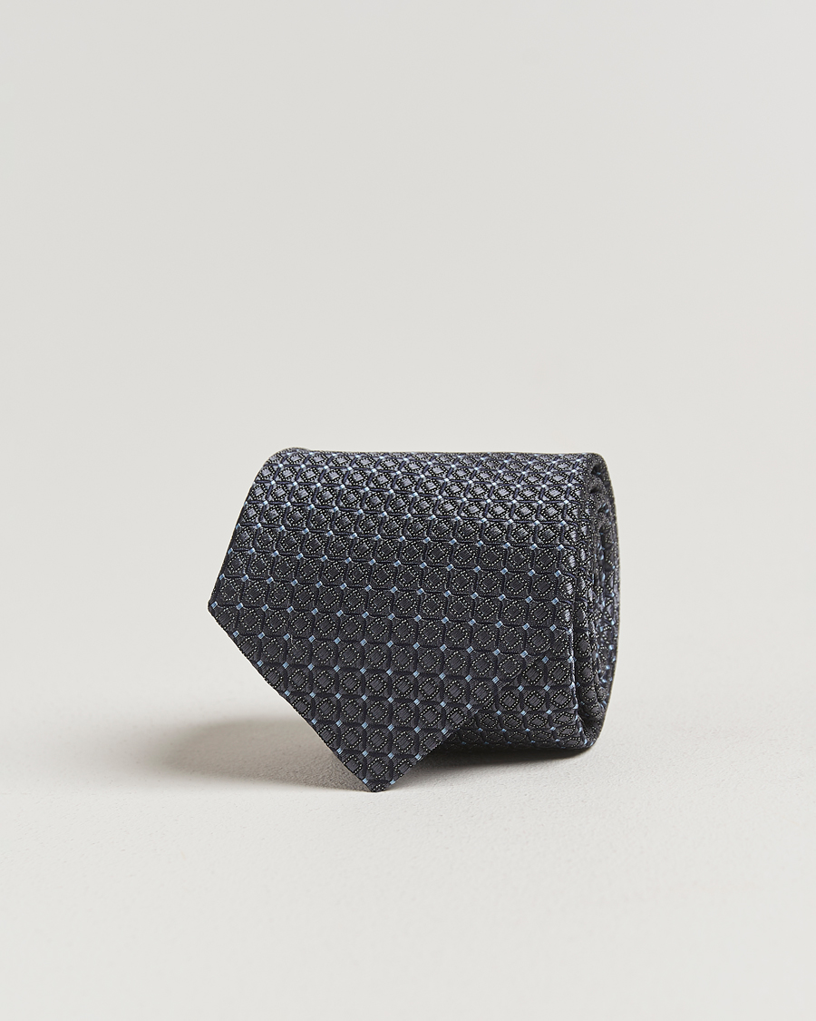 Men | Ties | Canali | Jacquard Silk Tie Navy