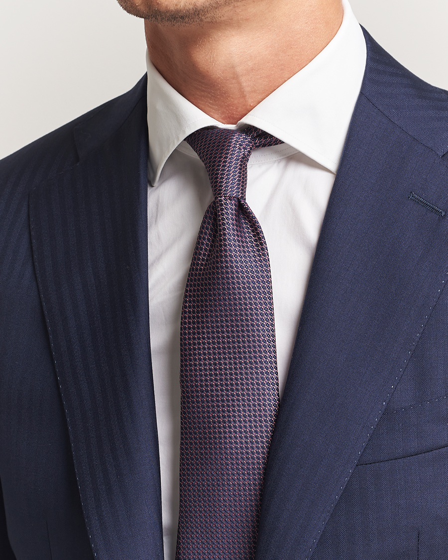 Men | Ties | Canali | 5-Fold Silk Tie Pink