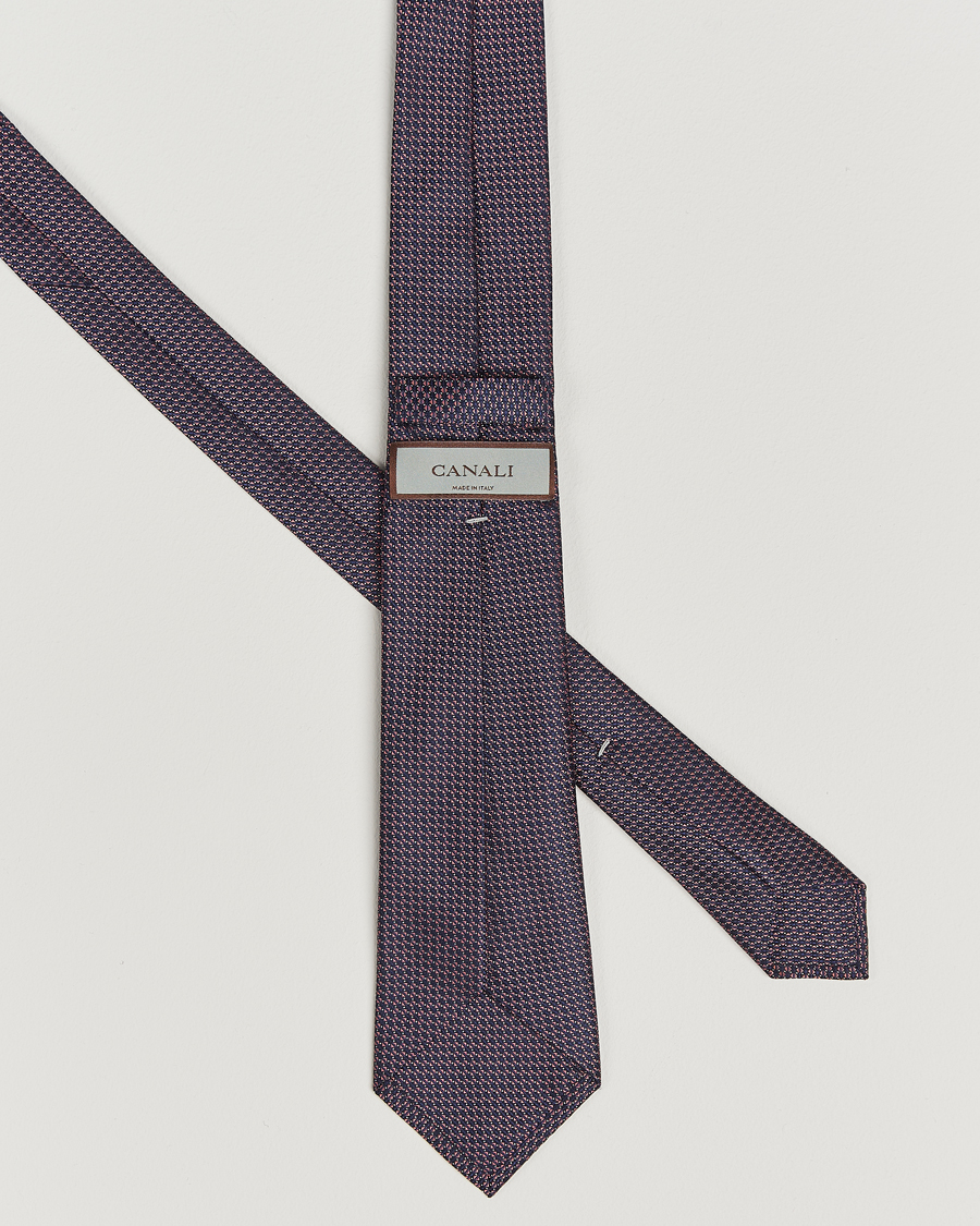 Men | Ties | Canali | 5-Fold Silk Tie Pink