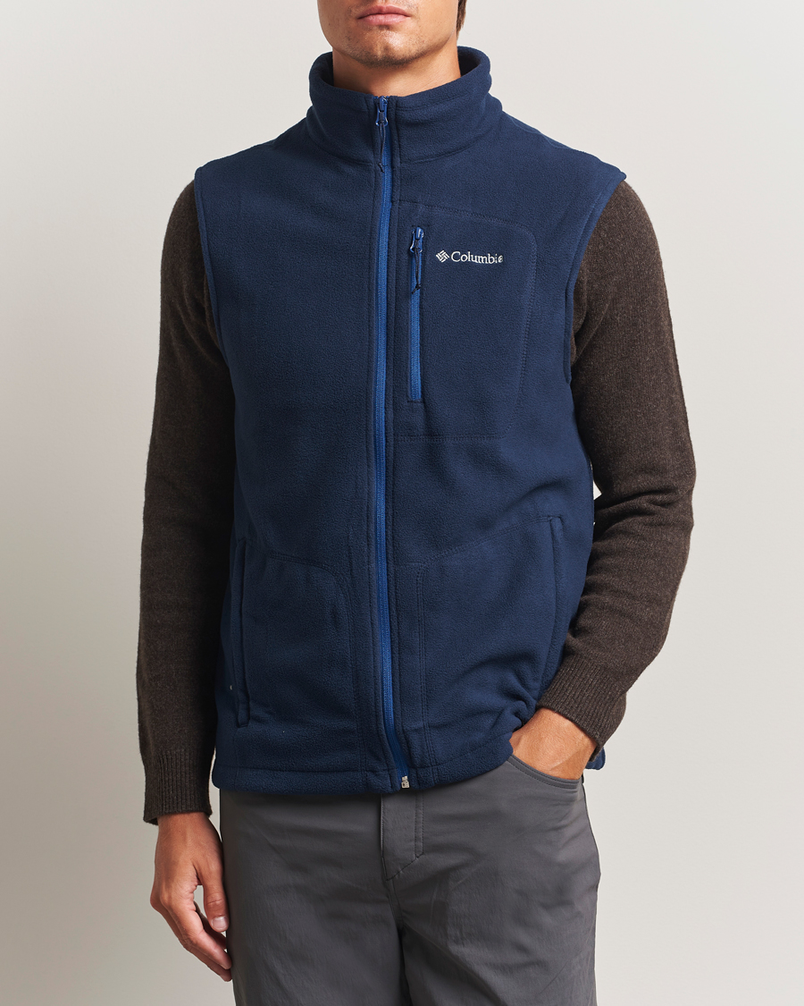 Men | Sweaters & Knitwear | Columbia | Fast Trek Full Zip Fleece Vest Collegiate Navy