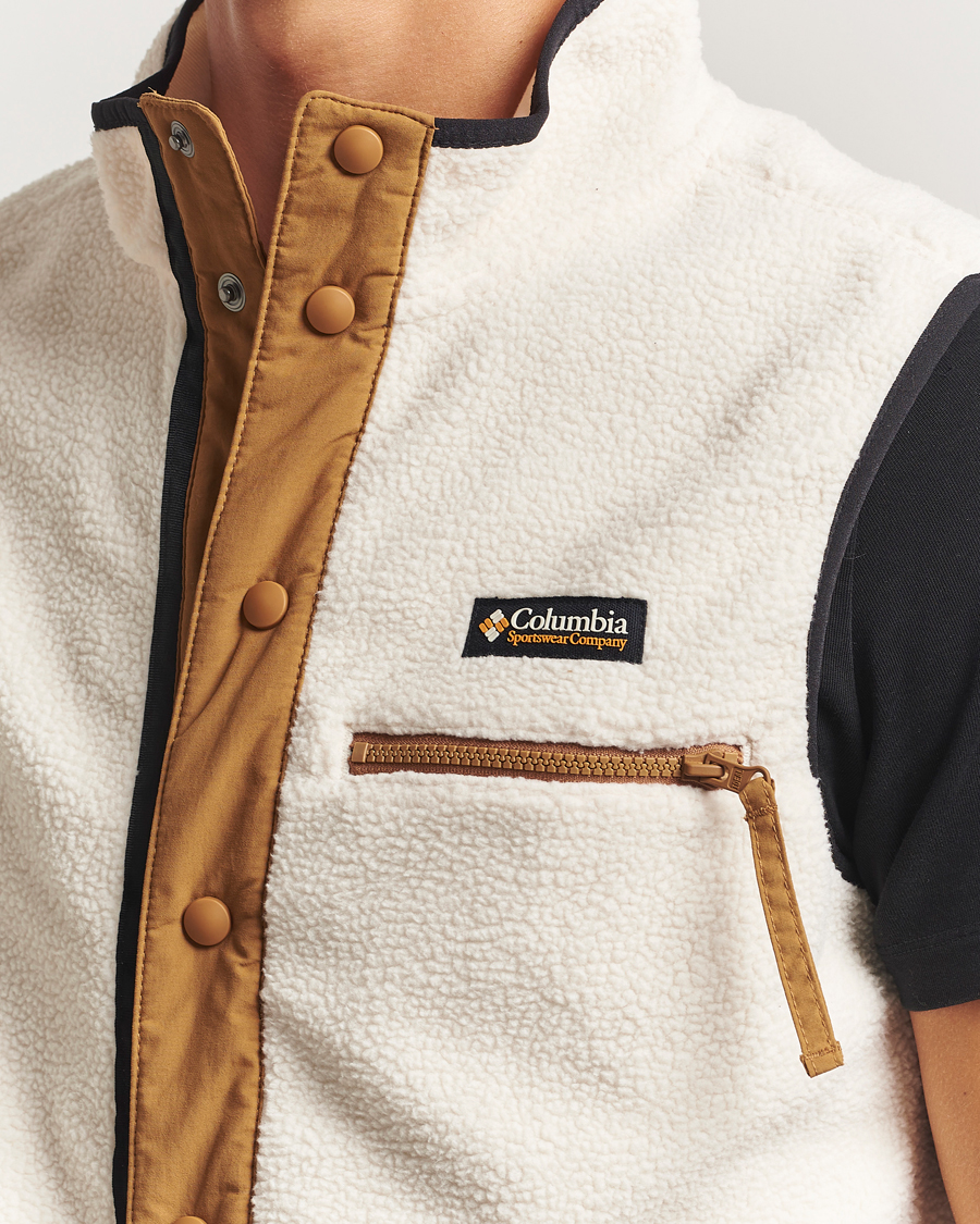 Men | Gilets | Columbia | Helvetia Half Snap Fleece Vest Chalk