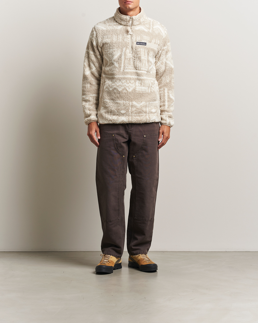 Men | Sweaters & Knitwear | Columbia | Rugged Ridge High Pile Half Zip Dark Stone
