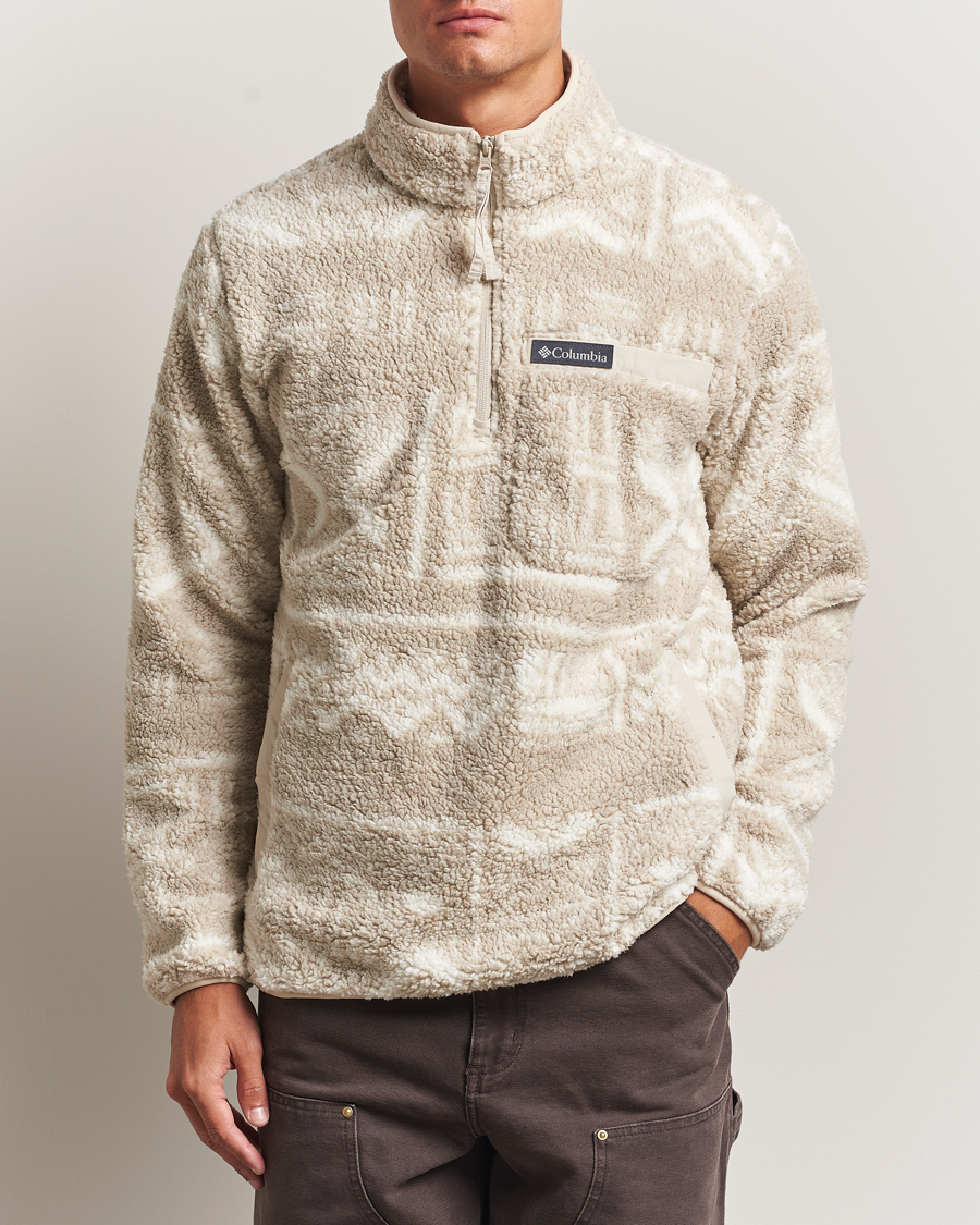Men | Sweaters & Knitwear | Columbia | Rugged Ridge High Pile Half Zip Dark Stone