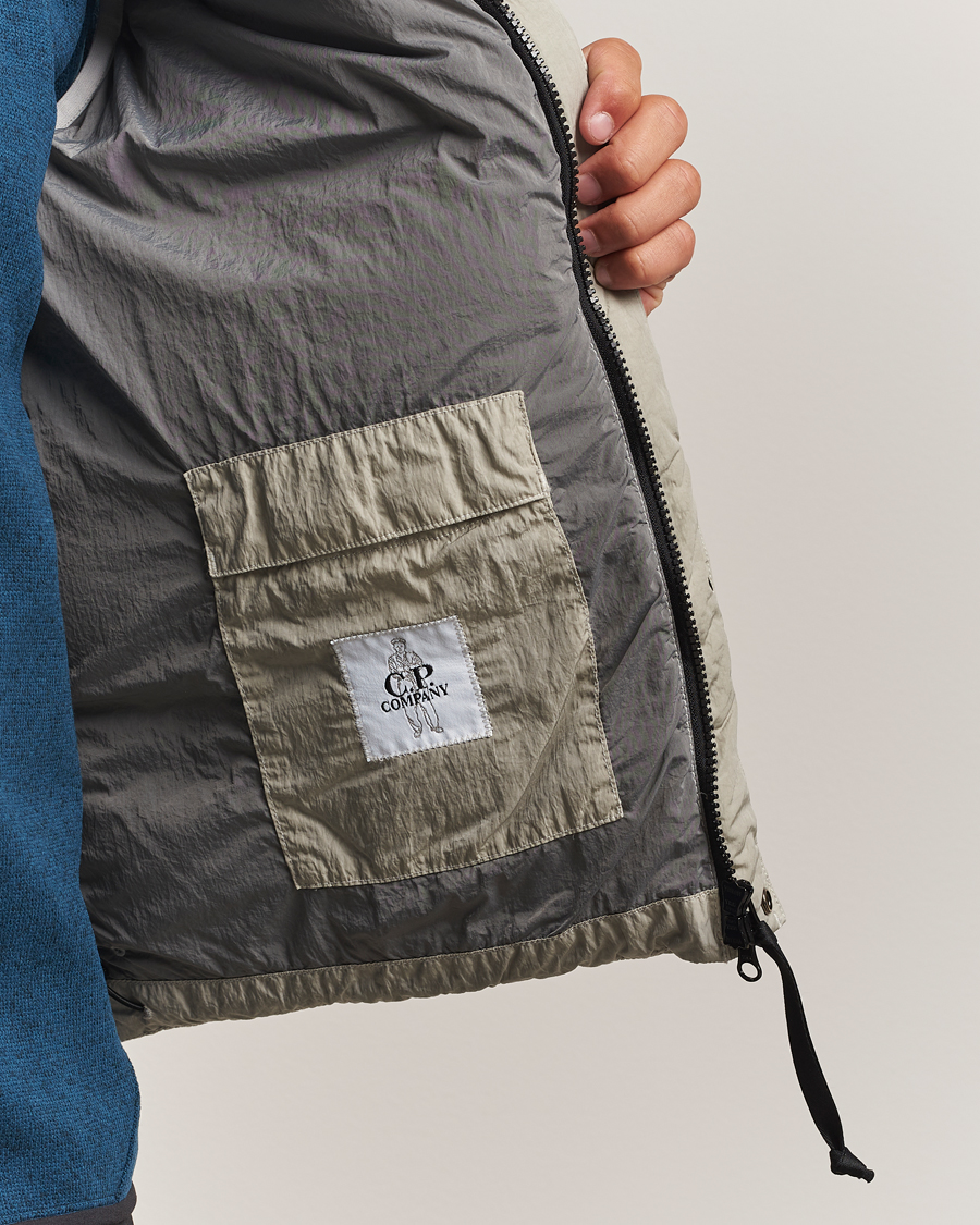 Men | Gilets | C.P. Company | Eco Chrome Mixed Down Vest Light Grey