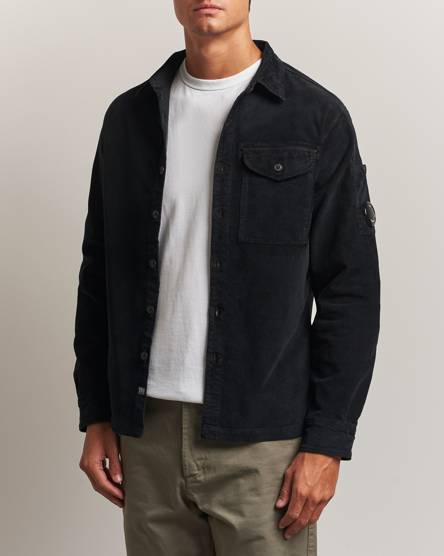 Men | Shirts | C.P. Company | Corduroy Lens Overshirt Black
