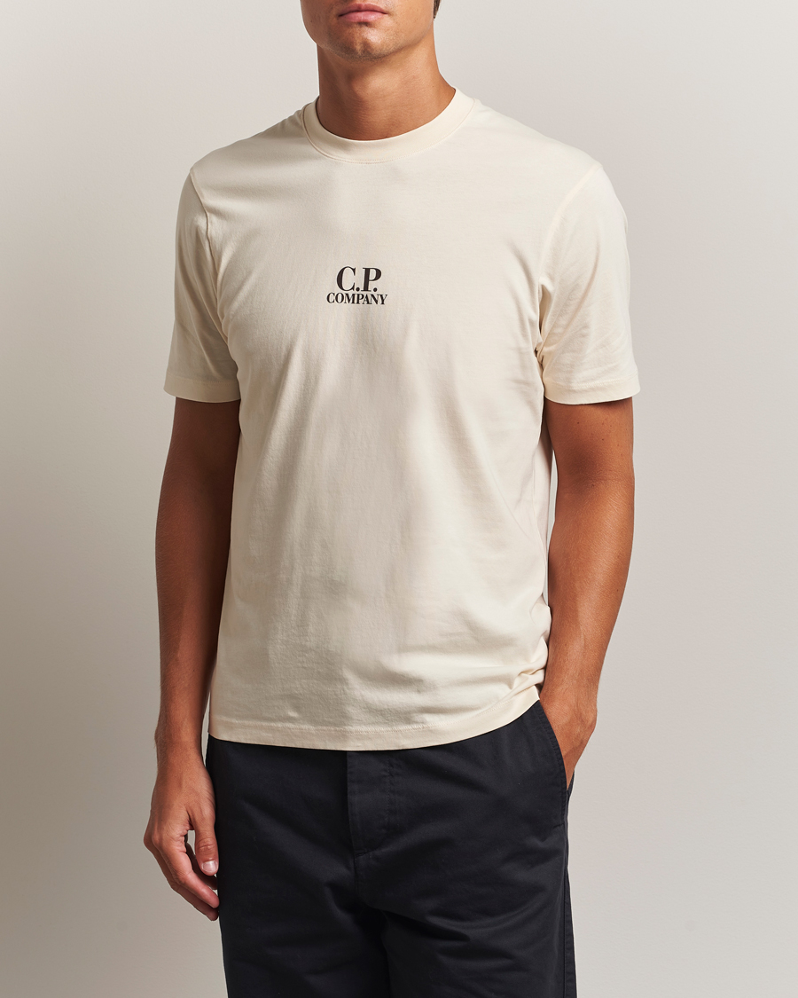 Men | T-Shirts | C.P. Company | Jersey Back Logo T-Shirt Cream
