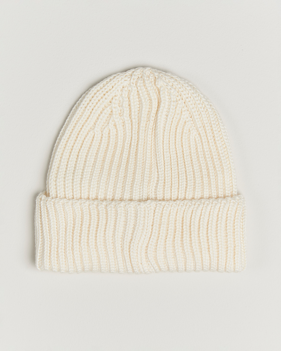 Men | Beanies | C.P. Company | Knitted Merino Goggle Beanie White