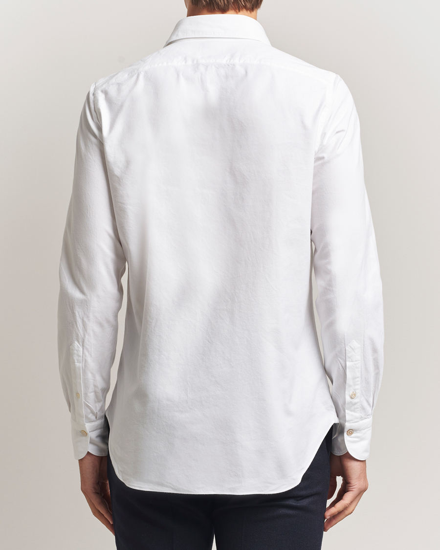 Men | Shirts | Finamore Napoli | Gaeta Flannel Sport Shirt White
