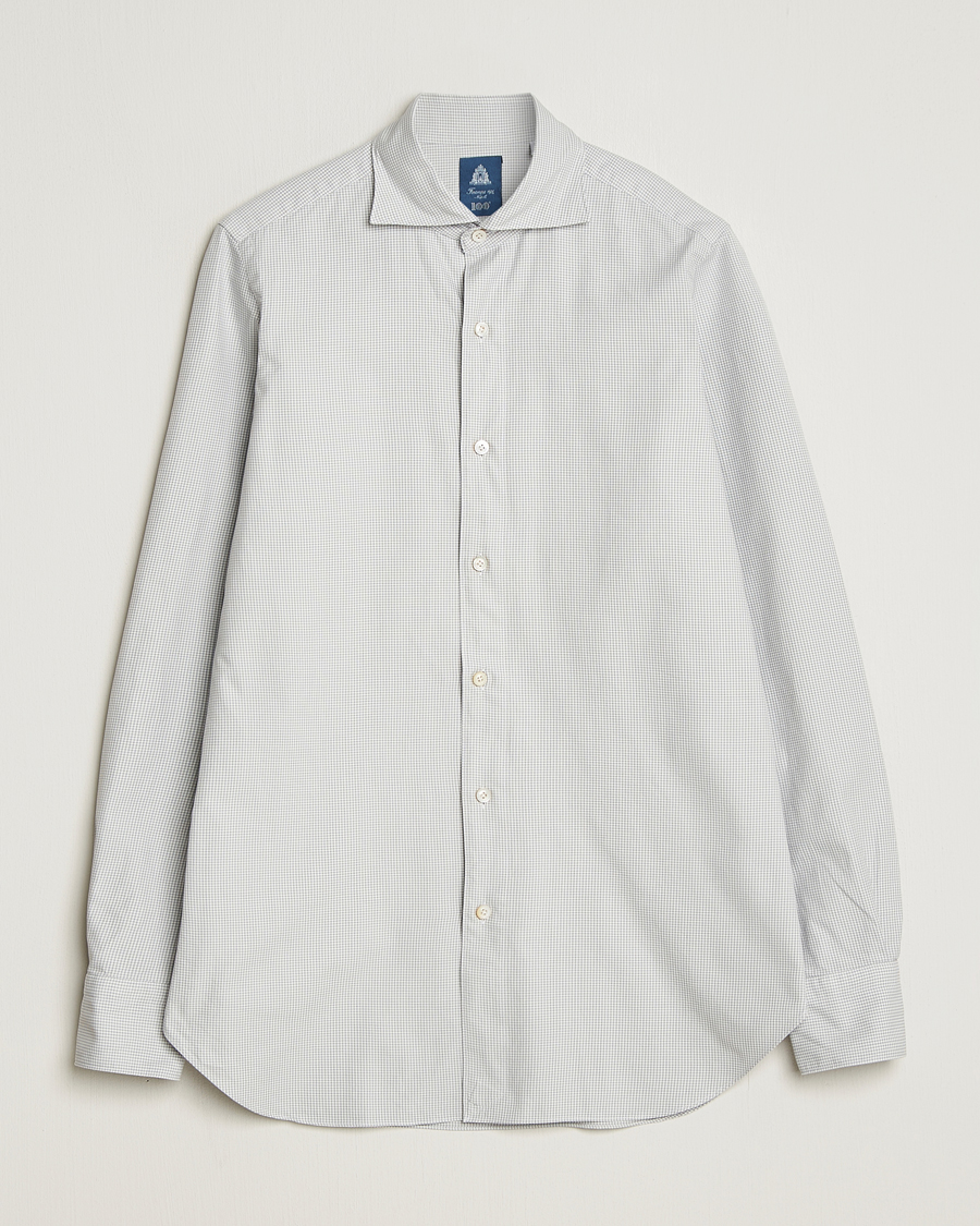 Men | Shirts | Finamore Napoli | Gaeta Flannel Sport Shirt Light Grey
