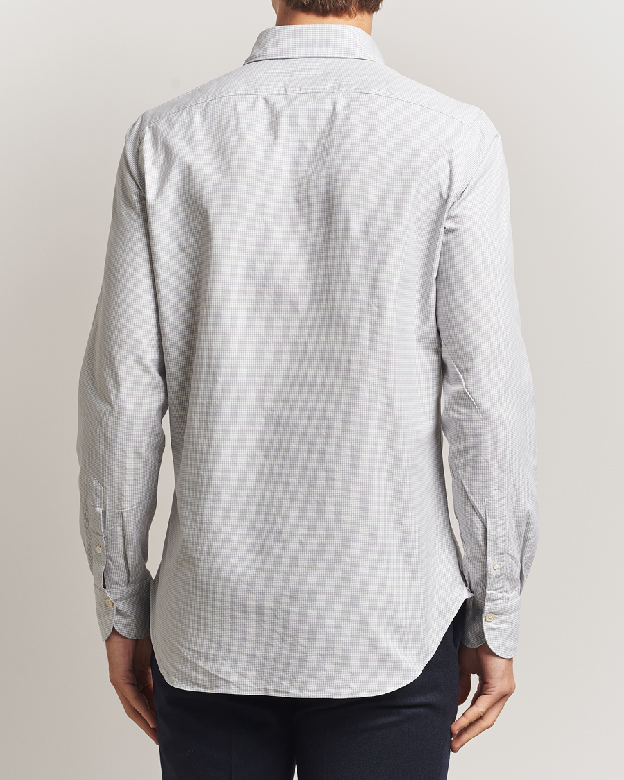 Men | Shirts | Finamore Napoli | Gaeta Flannel Sport Shirt Light Grey