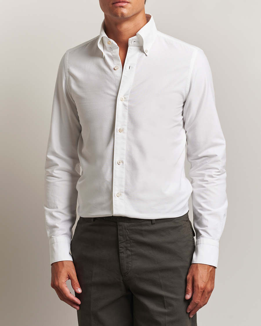 Men | Shirts | Finamore Napoli | Gaeta Oxford Button Down Shirt White