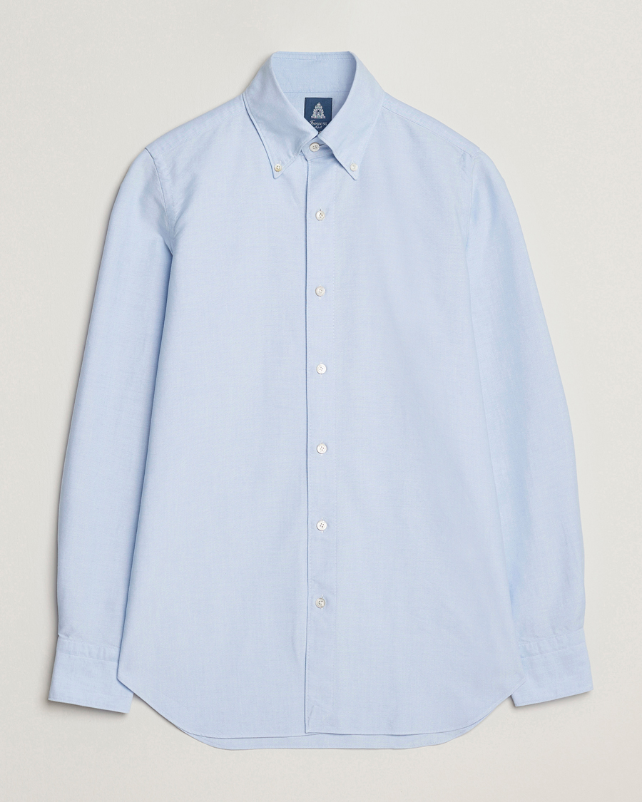 Men | Shirts | Finamore Napoli | Gaeta Oxford Button Down Shirt Light Blue