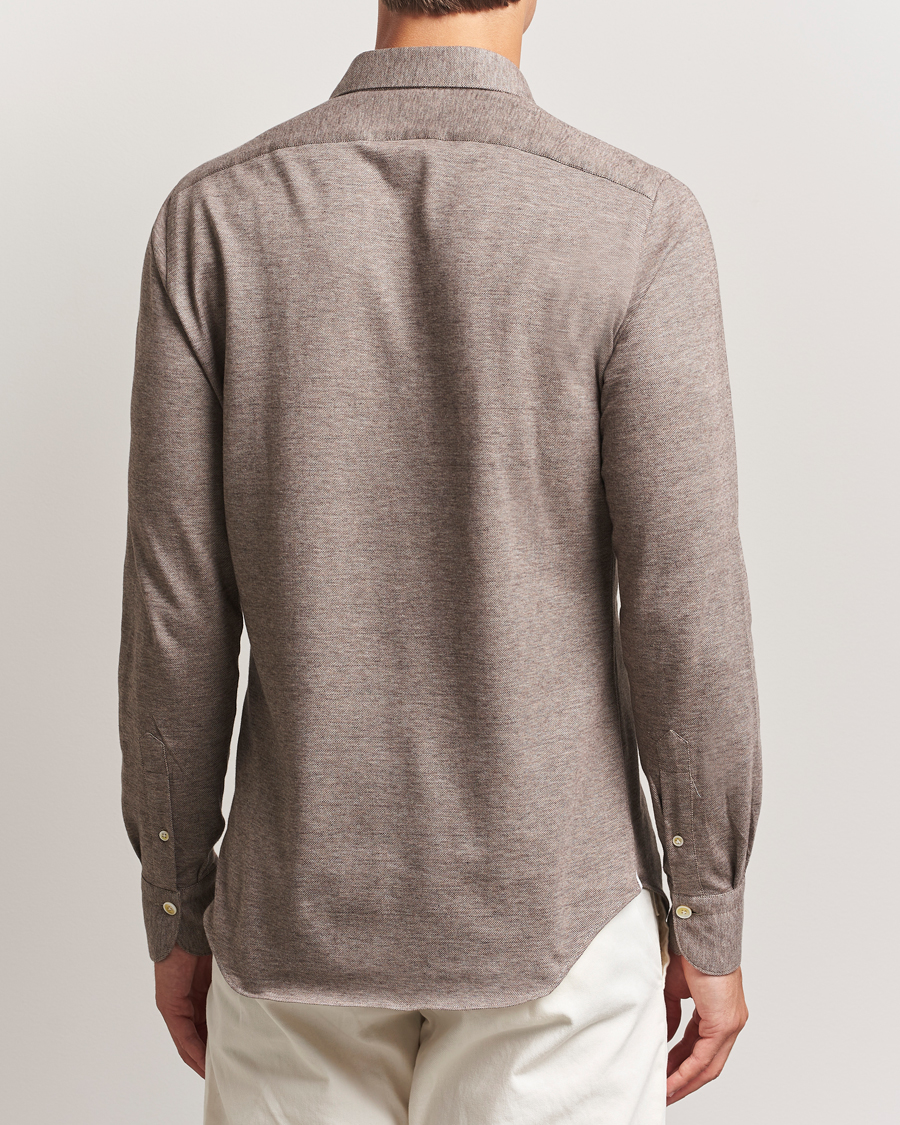 Men | Shirts | Finamore Napoli | Cotton/Cashmere Jersey Polo Beige