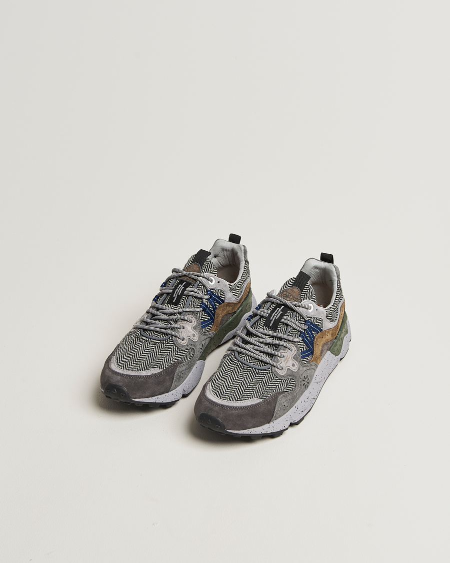 Men | Sneakers | Flower Mountain | Yamano 3 Suede/Tweed Wool Sneaker Grey