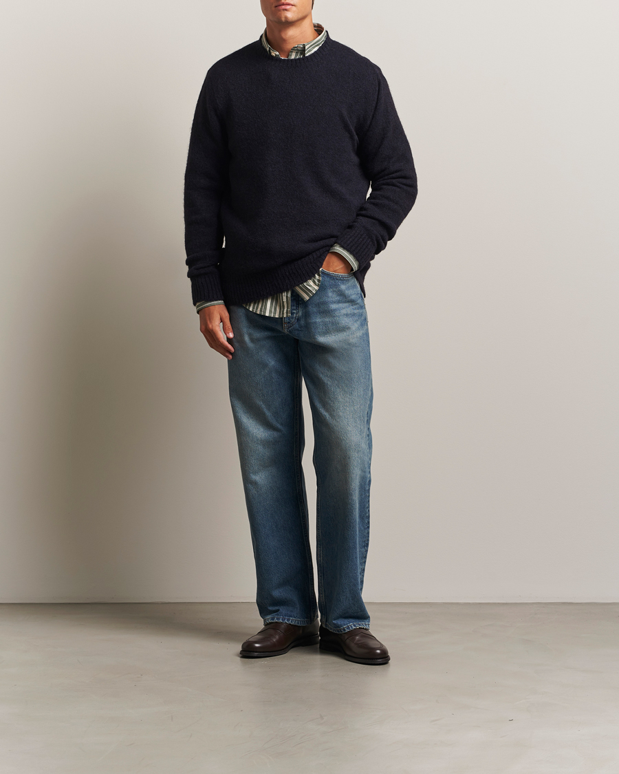 Men | Sweaters & Knitwear | Forét | Alpine Alpaca Knit Navy