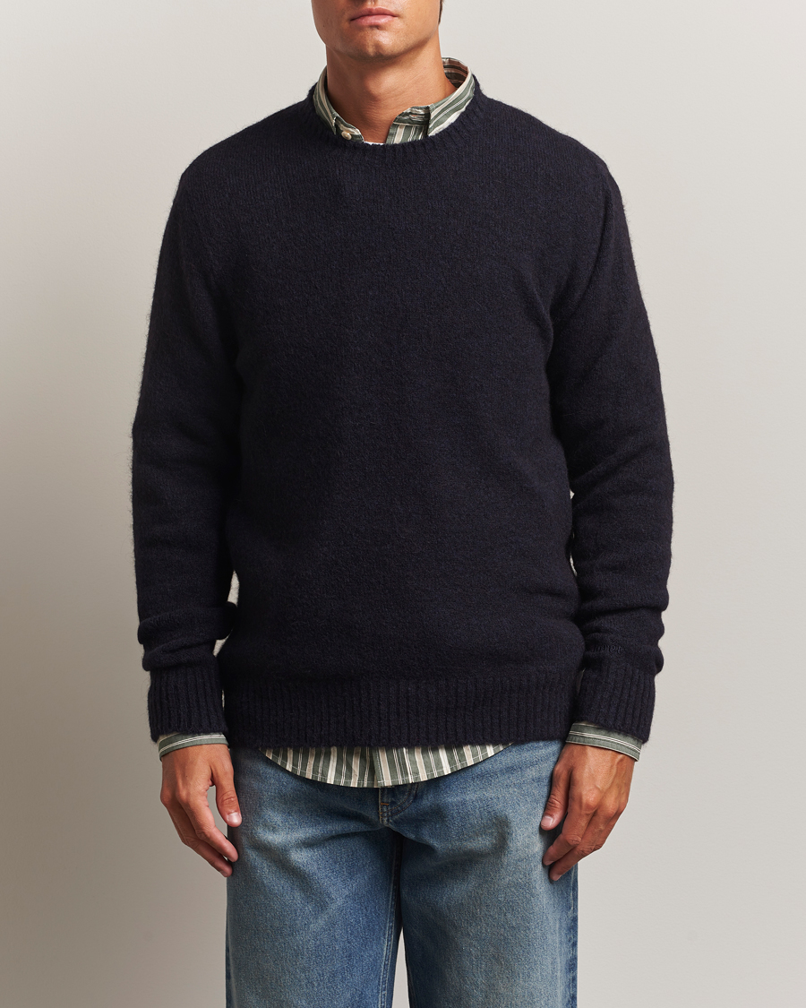 Men | Sweaters & Knitwear | Forét | Alpine Alpaca Knit Navy