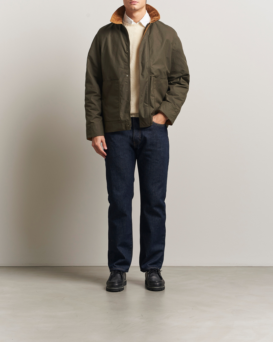 Men | Coats & Jackets | Forét | Aspen Oilskin Jacket Army