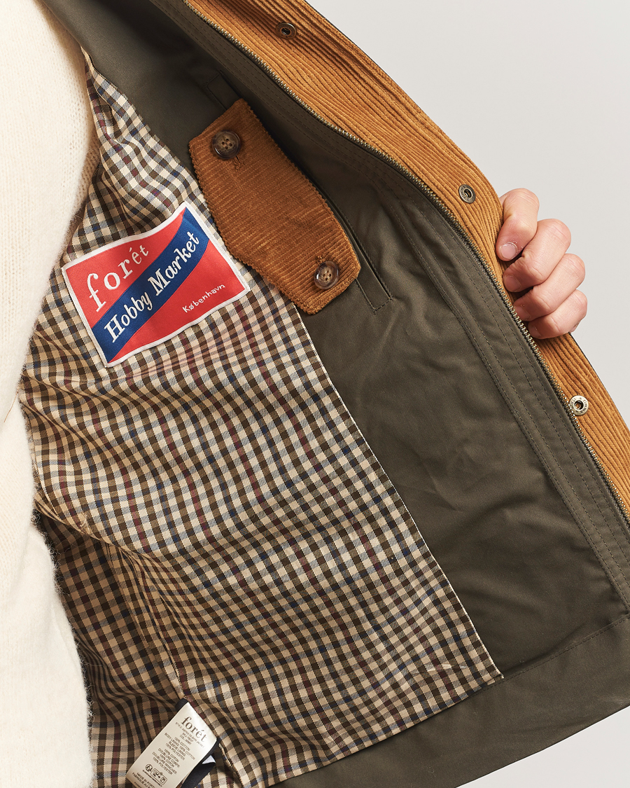 Men | Coats & Jackets | Forét | Aspen Oilskin Jacket Army