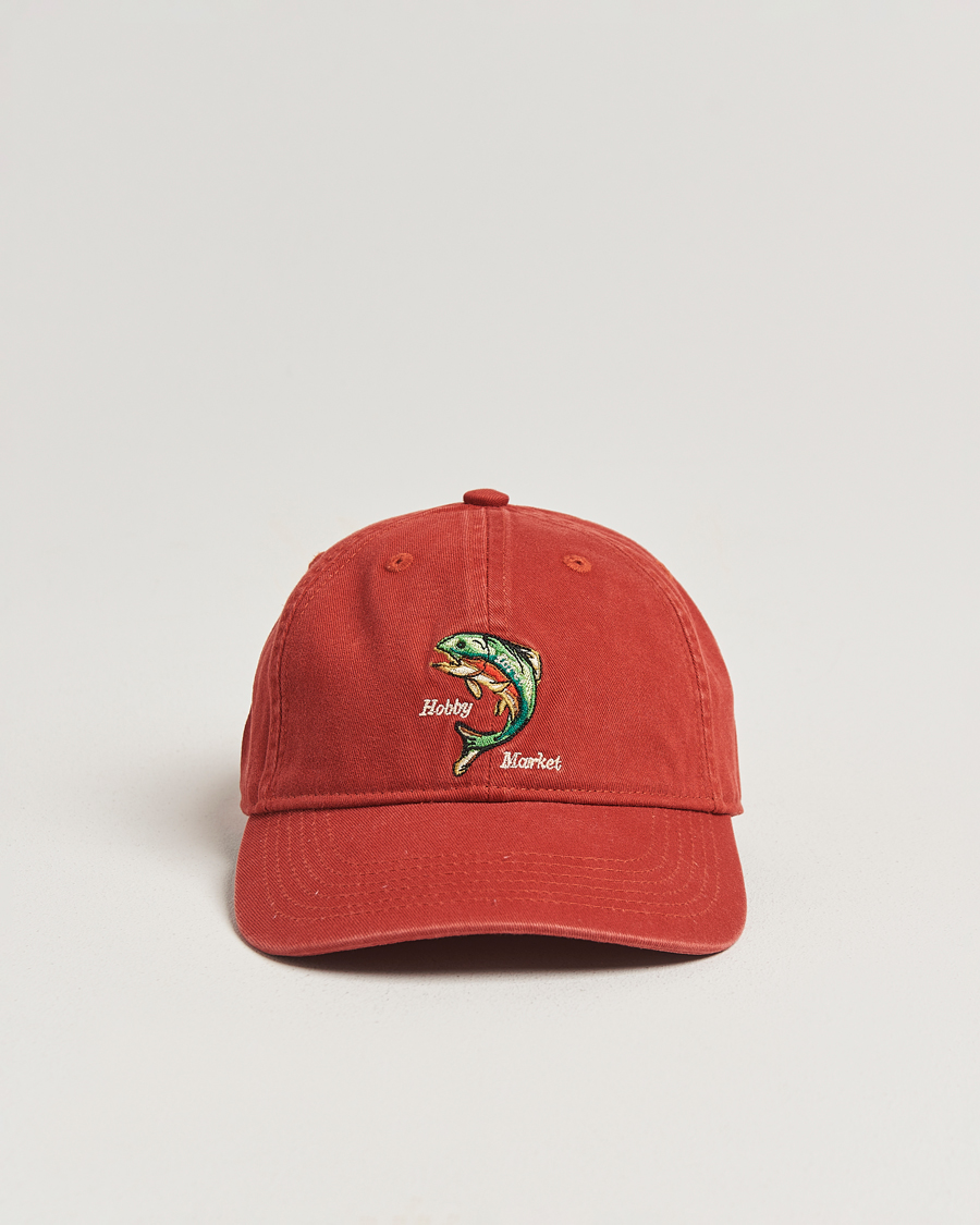 Men | Hats & Caps | Forét | Catch Washed Cap Red