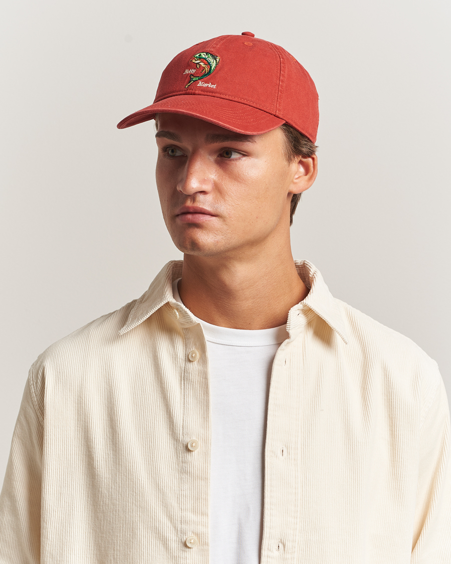 Men | Hats & Caps | Forét | Catch Washed Cap Red