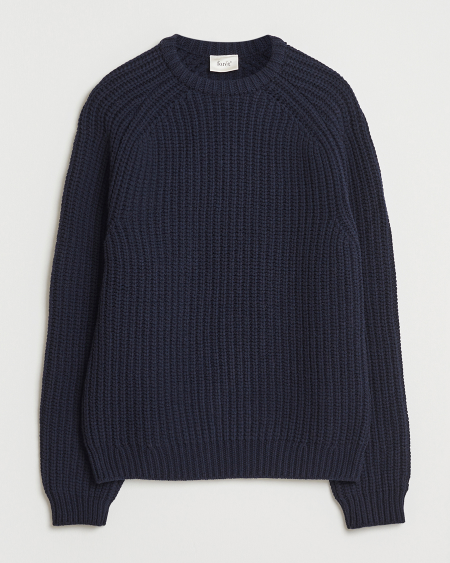 Men | Sweaters & Knitwear | Forét | Trip Chunky Rib Knit Navy