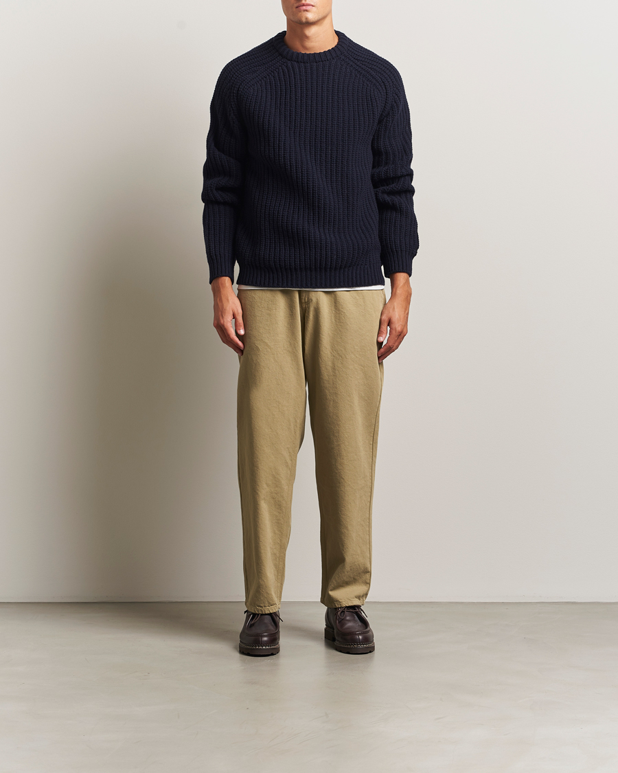 Men | Sweaters & Knitwear | Forét | Trip Chunky Rib Knit Navy