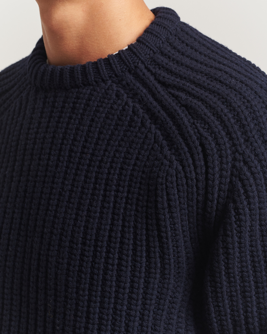 Men | Sweaters & Knitwear | Forét | Trip Chunky Rib Knit Navy