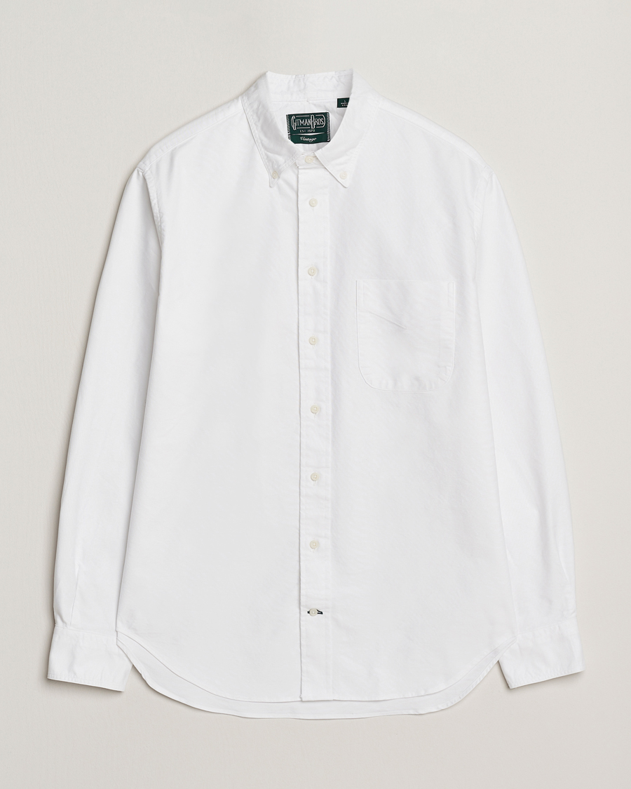 Men | Shirts | Gitman Vintage | Oxford Button Down Shirt White