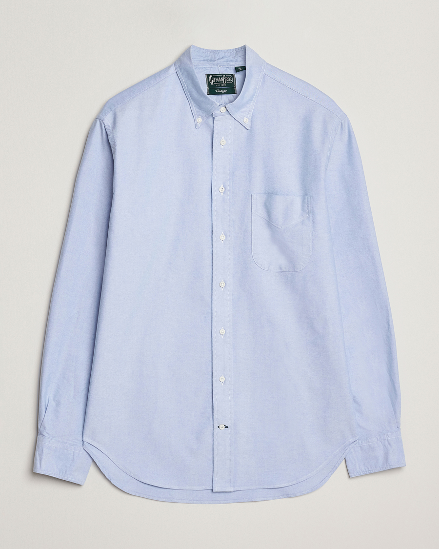 Men | Shirts | Gitman Vintage | Oxford Button Down Shirt Light Blue