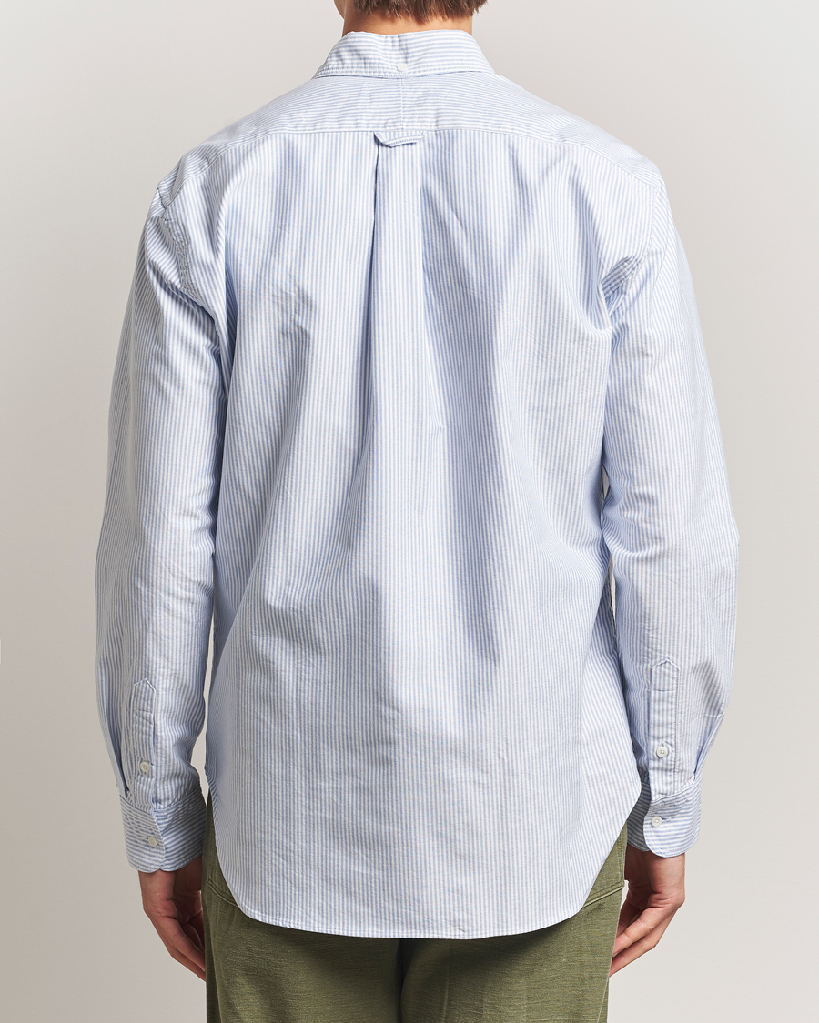 Men | Shirts | Gitman Vintage | Oxford Button Down Shirt Light Blue Stripe