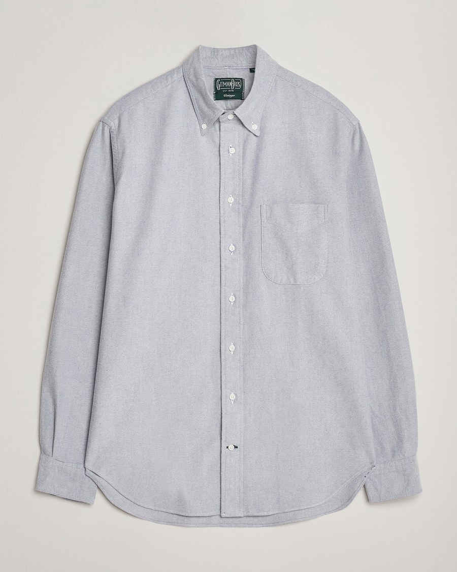 Men | Shirts | Gitman Vintage | Brushed Oxford Button Down Shirt Blue