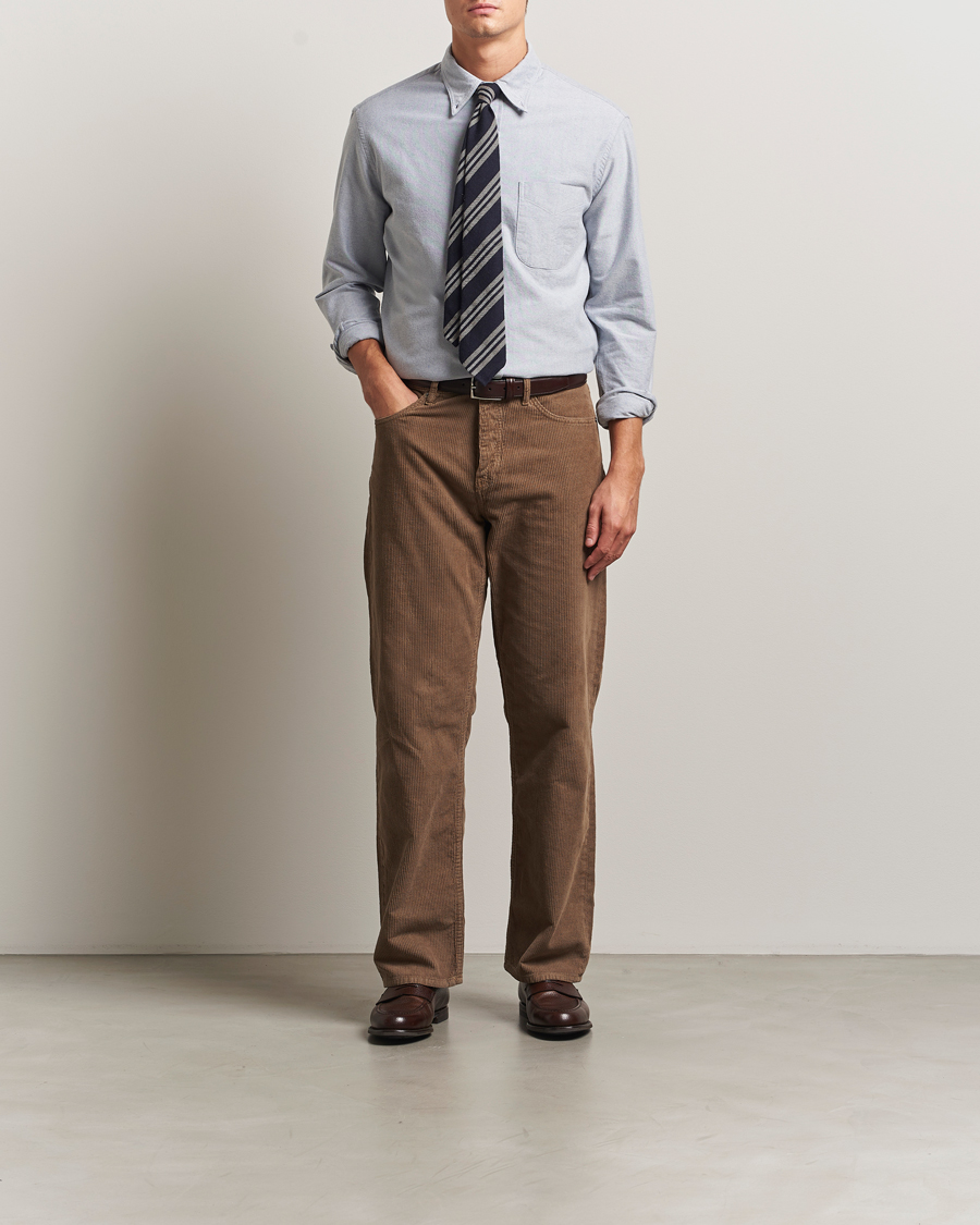 Men | Shirts | Gitman Vintage | Brushed Oxford Button Down Shirt Blue